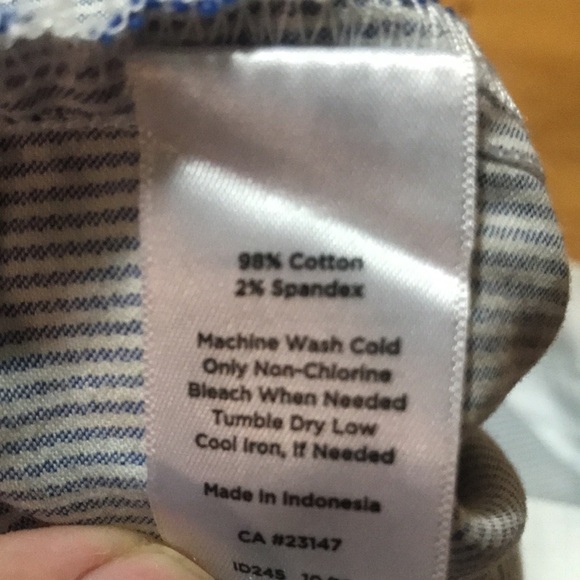 Talbots The Perfect Crop Pants Striped 2P - Picture 7 of 7